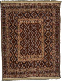 Kilim Tappeto 150x120 Marrone (Afghanistan) Tessuto A Mano