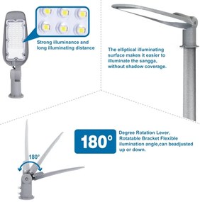 Aigostar - Lampione stradale SLIM LED/150W/230V 6500K IP65