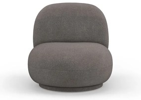 Poltrona grigia in tessuto bouclé Chuck - Micadoni Home