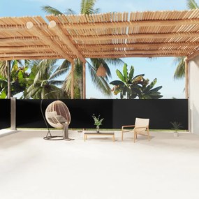 Tenda Da Sole Laterale Retrattile Nera 140x1200 Cm /