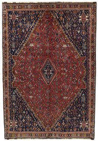 Shiraz Tappeto 210x300 Rosso (Iran) Annodato A Mano