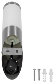 Applique Paletto in Acciaio Inox IP54 Base E27 Colore Inox