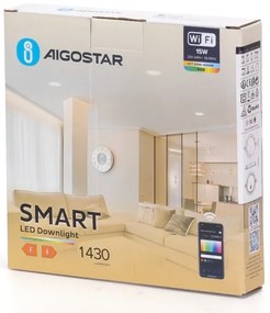 Aigostar -LED RGBW Lampada da incasso dimmerabile LED/15W/230V 2700-6500K Wi-Fi