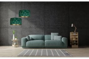 Lampadario a sospensione con filo RELLA 1xE27/60W/230V verde/oro