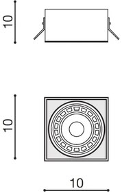 Azzardo AZ2872 - Lampada da incasso NOVA 1xGU10-ES111/50W/230V