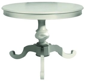 Tavolo rotondo ISOLA laccato bianco allungabile diametro 120 cm