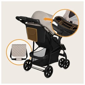 Lionelo - Passeggino EMMA PLUS beige/nero