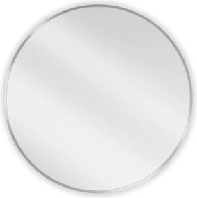 Mexen Loft specchio da bagno rotondo 70 cm, cornice inox - 9850-070-070-000-10