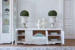 Mobile tv stile provenzale colore bianco in legno PRINCESS 861-Arrediorg.it