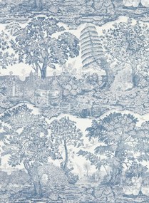 Sanderson Carta da parati Highgrove Toile - Tetbury Blue
