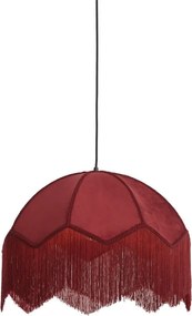 Lampadario bordeaux con paralume in tessuto ø 60 cm Malacia - Light &amp; Living