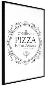 Poster  Pizza  Cornice Quadri Cornice nera, Larghezza x Altezza Home decor 40x60