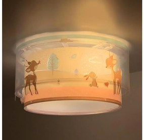 Dalber 61276 - Plafoniera per bambini LOVING DEER 2xE27/15W/230V