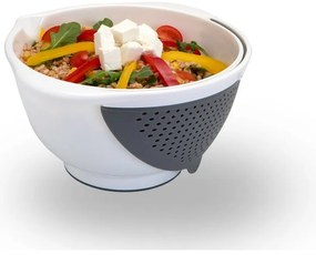 Ciotola bianca con colino 2in1 , Ø 28 cm - Metaltex