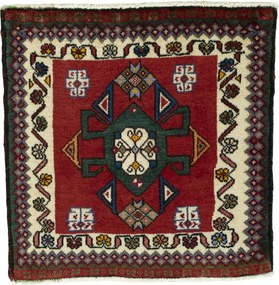 Shiraz Tappeto persiano 60x60 Rosso (Iran) Annodato A Mano