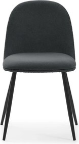 Sedie da pranzo in set in grigio scuro 4 pz Malila – Marckeric