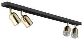 Faretto TOP 4xGU10/10W/230V nero/oro