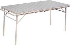Tavolo Allungabile a Valigetta Da Esterno In Acciaio 78x166-214 Cm Saros Beige