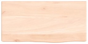 Ripiano a parete 40x20x6 cm legno massello rovere non trattato