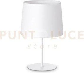 Base per lume in metallo set up piccolo 1 luce attacco e27 bianco