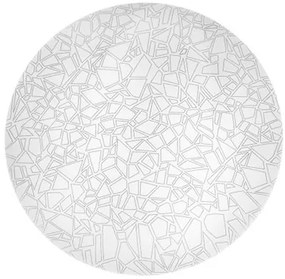 Plafoniera LED Rotonda 24W Ø370mm con Motivo Geometrico IP20 - Bianca
