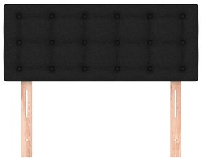 Testiera nera 100x5x78/88 cm in tessuto