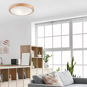 Plafoniera OAK SLIM 3×E27/60W/230V Quercia ø 47 cm