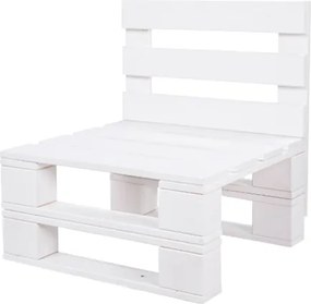 Poltrona divano in pallet 80x61 cm legno Bianco per giardino taverna