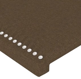 Testiera 4 pz marrone scuro 100x5x78/88 cm in tessuto