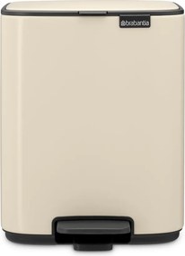 Cestino per la spazzatura beige in acciaio con pedale 7 l Bo – Brabantia