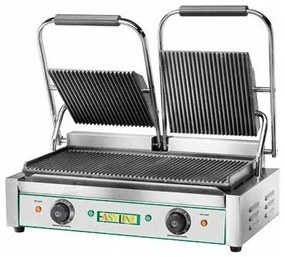 Piastra ghisa doppia rigata panini toast RS3493