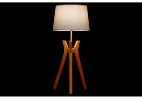 Lampada da tavolo DKD Home Decor 8424001807871 Beige Legno Marrone Poliestere 220 V 50 W (30 x 30 x 69 cm)