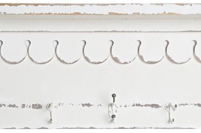 Appendiabiti da parete DKD Home Decor Abete Metallo Romantico (80 x 18 x 30 cm)