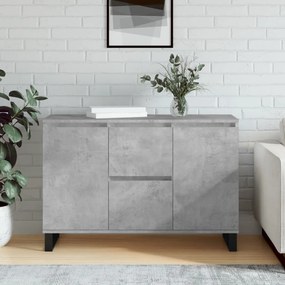 Credenza grigio cemento 104x35x70 cm in legno multistrato