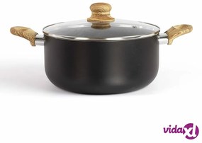 Livoo Casseruola con Effetto Legno e Pietra 24 cm 4 L Alluminio