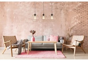 Lampadario a sospensione con filo MATT 3xE27/60W/230V nero/oro