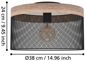 Eglo 43832 - Plafoniera KILNSDALE 1xE27/40W/230V