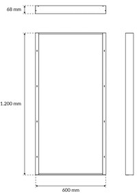 Cornice per pannello LED 120x60 Colore del corpo Bianco