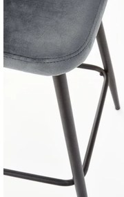 Sgabello 89x49 cm grigio/nero