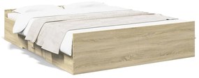 Giroletto cassetti rovere sonoma 140x200 cm legno multistrato