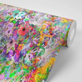 Carta da parati – Fiori multicolori