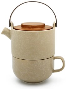 Set da tè in gres beige Umea - Bredemeijer