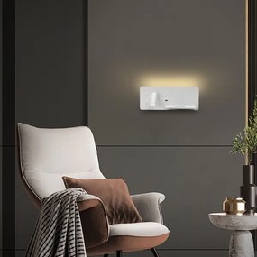 Immax 08285L-LED Applique con ripiano, USB e ricarica wireless LED/3W/230V + LED/3W