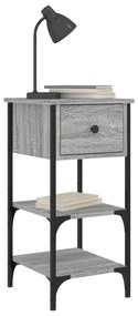 Comodini 2 pz Grigio Sonoma 34x36x70 cm in Legno Multistrato