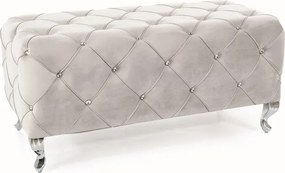 Sgabello Hestia in velluto grigio chiaro Blu03