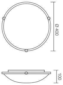 Redo 05-391 - Plafoniera VIRGINIA 2xE27/42W/230V Ø 40 cm colore crema