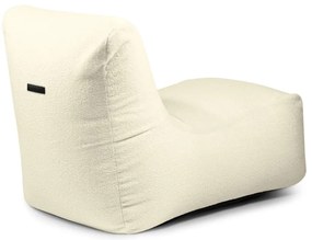 Puof a sacco grigio chiaro con rivestimento in bouclé Lounge – SLOWDOWN