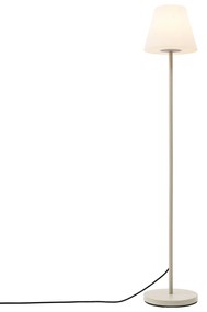 Lampada da terra per esterni beige con paralume bianco IP65 - Virginia
