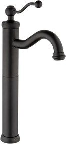 Rubinetto per lavabo getto laminare cristallino Lingaa nero spazzolato opaco JACUZZI RUBINETTERIA