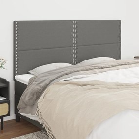 Testiere 4 Pz Grigio Scuro 100x5x78/88 Cm İn Tessuto /
